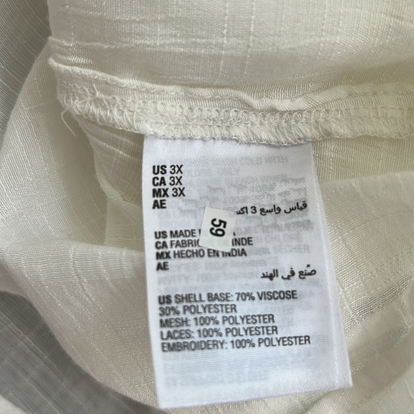 NWT  Style & Co
Lace-Yoke Handkerchief-Hem Top - Picture 6 of 11